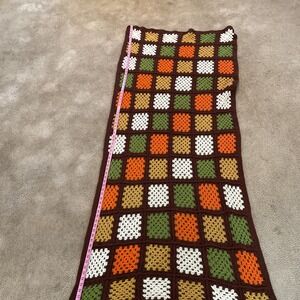 Handmade Granny Square Lap Blanket Or Sofa Accent 81X41